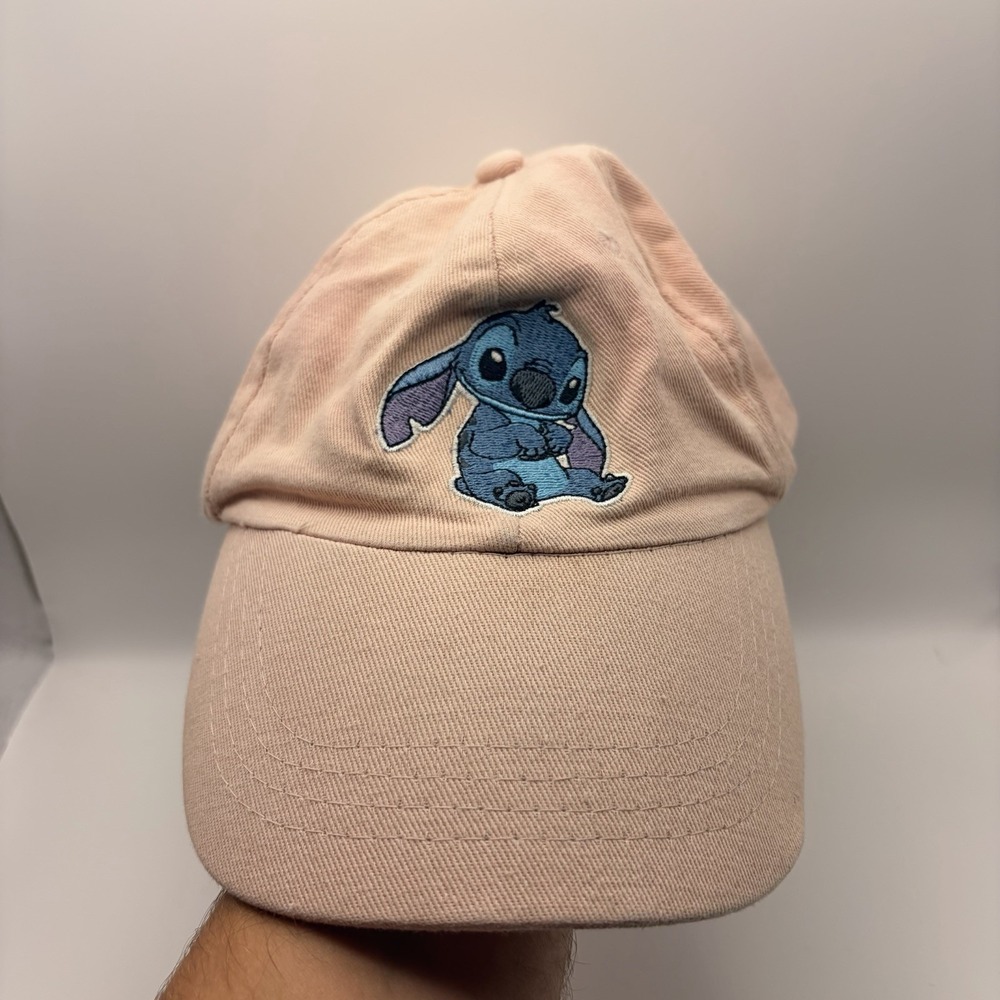 Disney Stitch Embroidered Pink Baseball Cap w/ Adjustable Buckle Strap OSFM